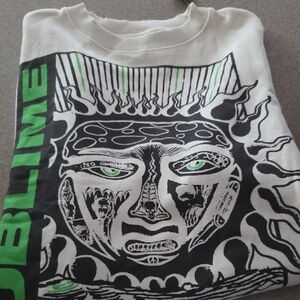 Graphic Sweatshirt - White and Green